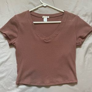 Tight-Fitted Ribbed Teenage Girl Crop Top